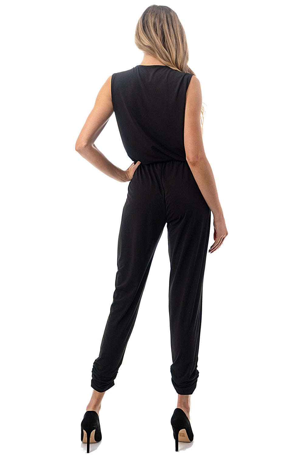 Surplice Jogger Leg Jumpsuit P508-ITY