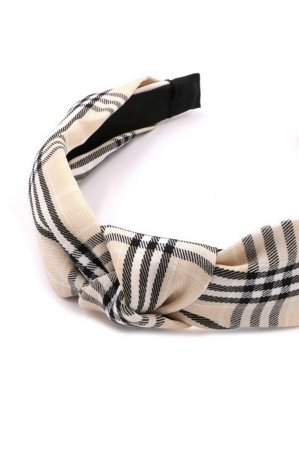 Cotton Plaid Headband 40210-H