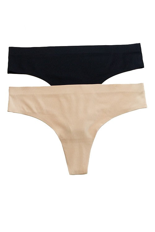 Laser Cut Seamless Basic Thong SC4912