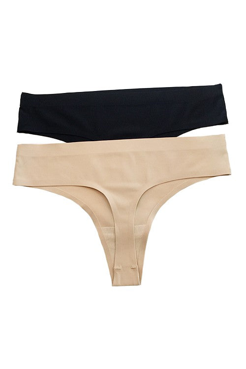Laser Cut Seamless Basic Thong SC4912