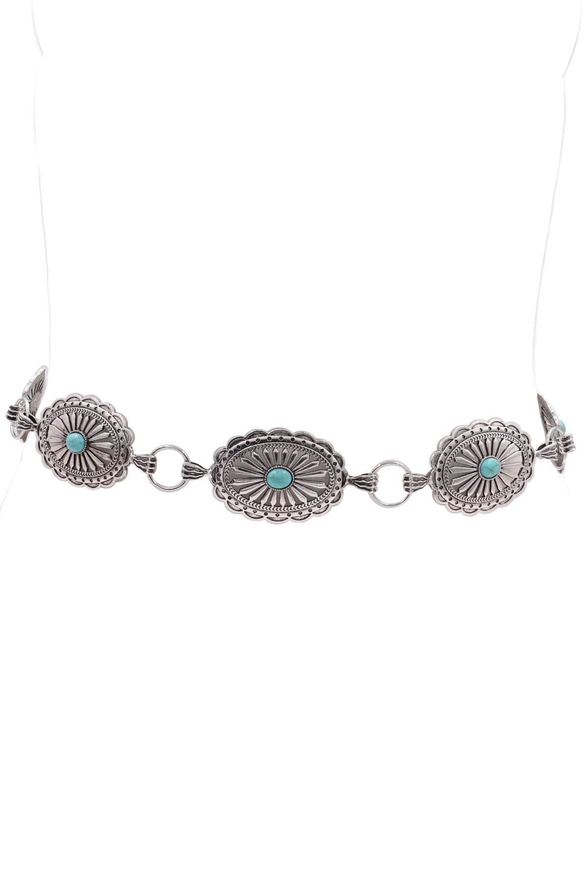 Metal Western Concho Chain Belt 43683-BT-C-C-C