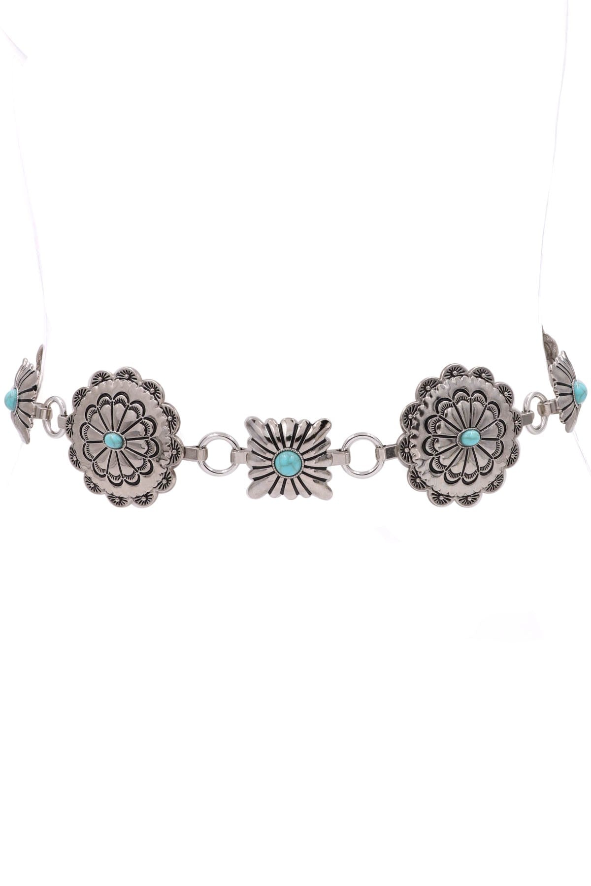 Metal Western Concho Chain Belt 44338-BT-C-C
