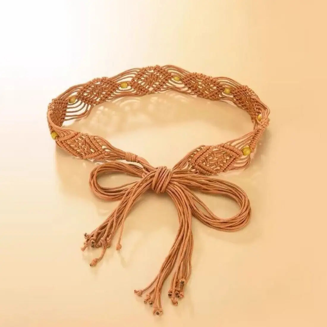 Hollow Knitted Tassel Belt BLT02