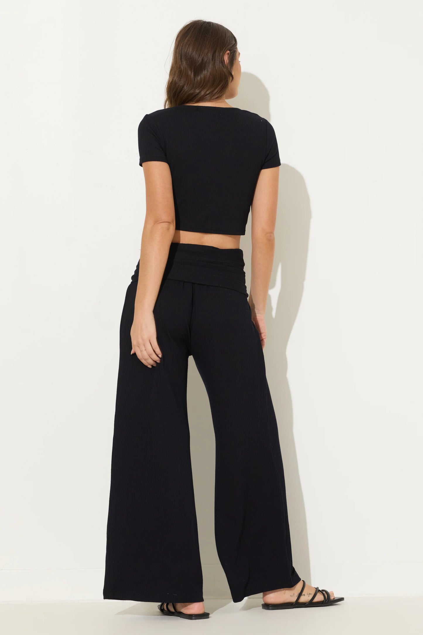 Rib Knit Flare Pant B12895