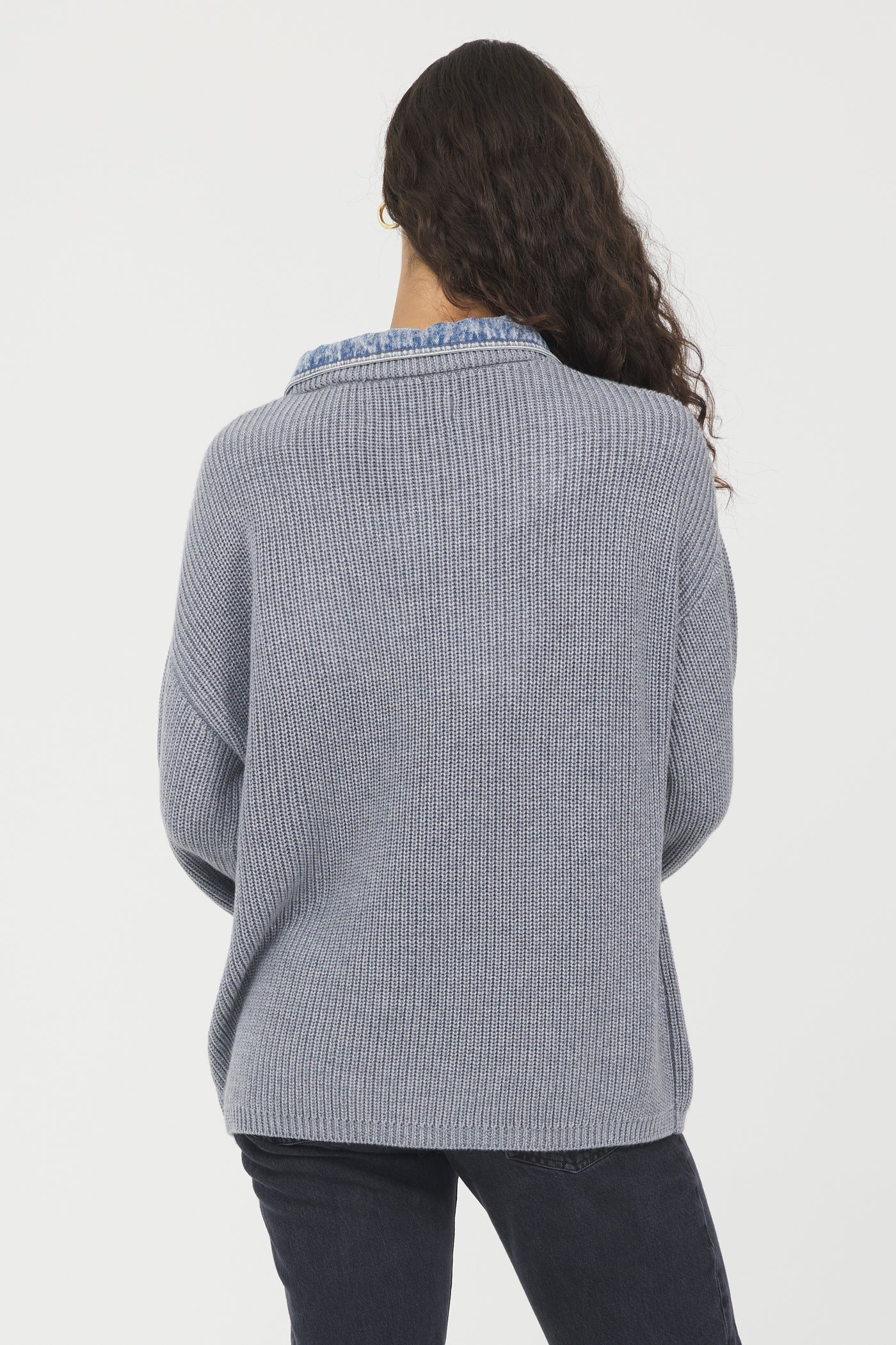 Washed Heather Grey Sweater CC13402
