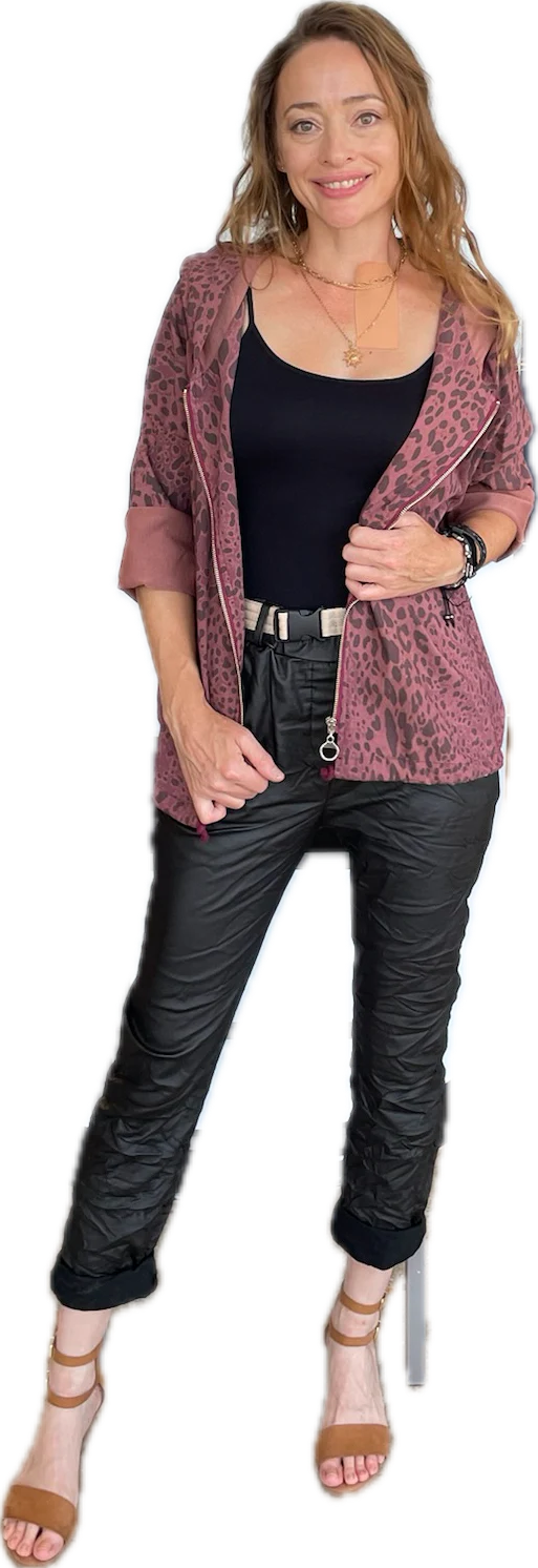 Pleather Stretch Pants 21244
