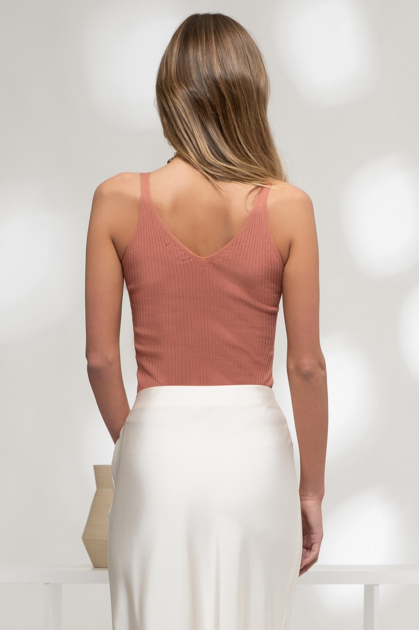 V Neck Sweater Knit Cami TW1358