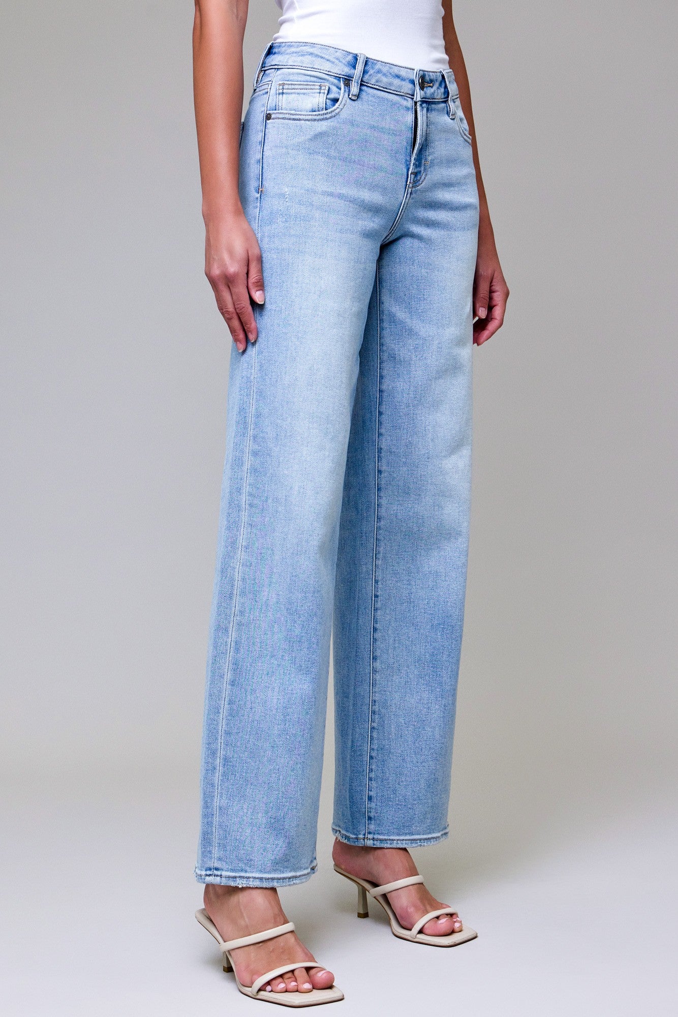 Light Wash Clean Low Rise Dad Jean HD9295D-LT