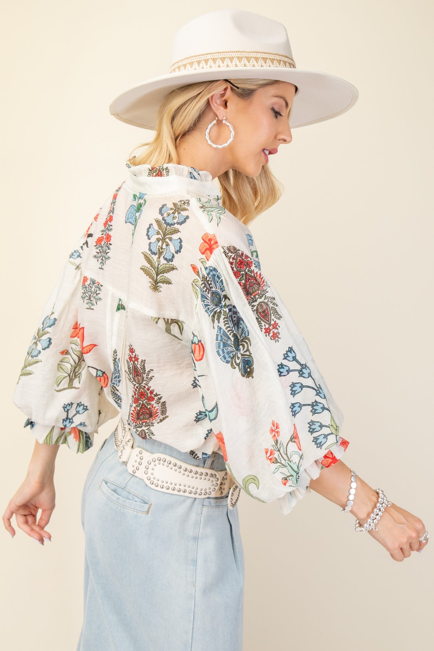 Printed Button Down Top TG2013