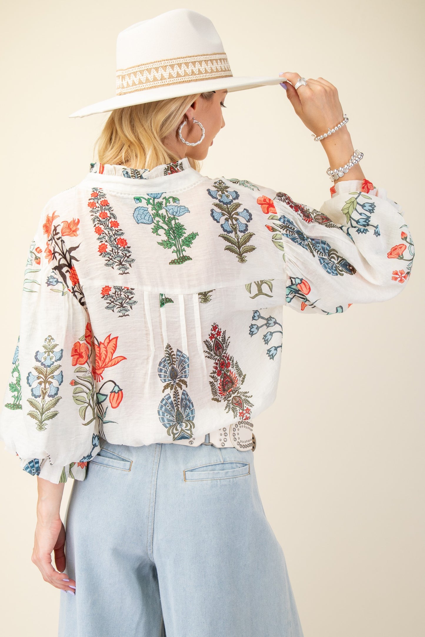 Printed Button Down Top TG2013