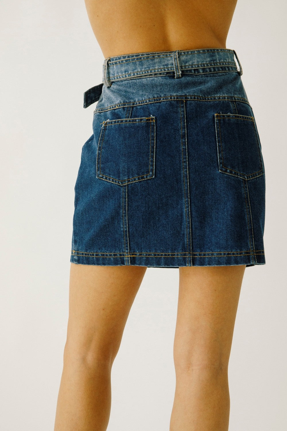 Ombre Denim Mini Skirt JS6022
