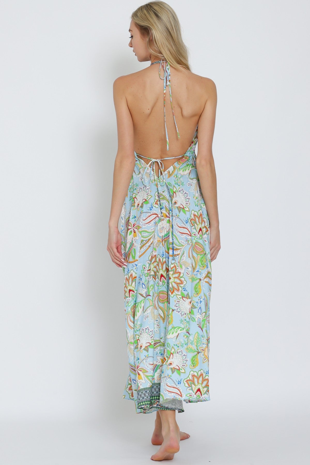 Halter Tie Back Midi Dress DA31244H