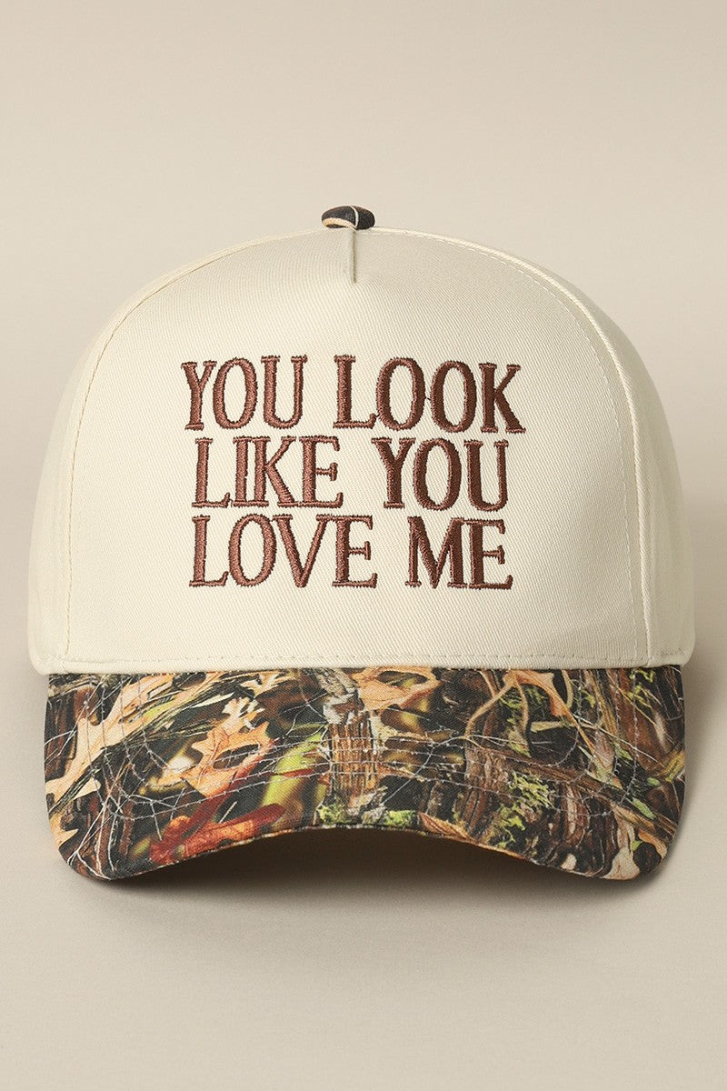You Look Like You Love Me Embroidery Camo Trucker Hat 2-LCAP5276MR