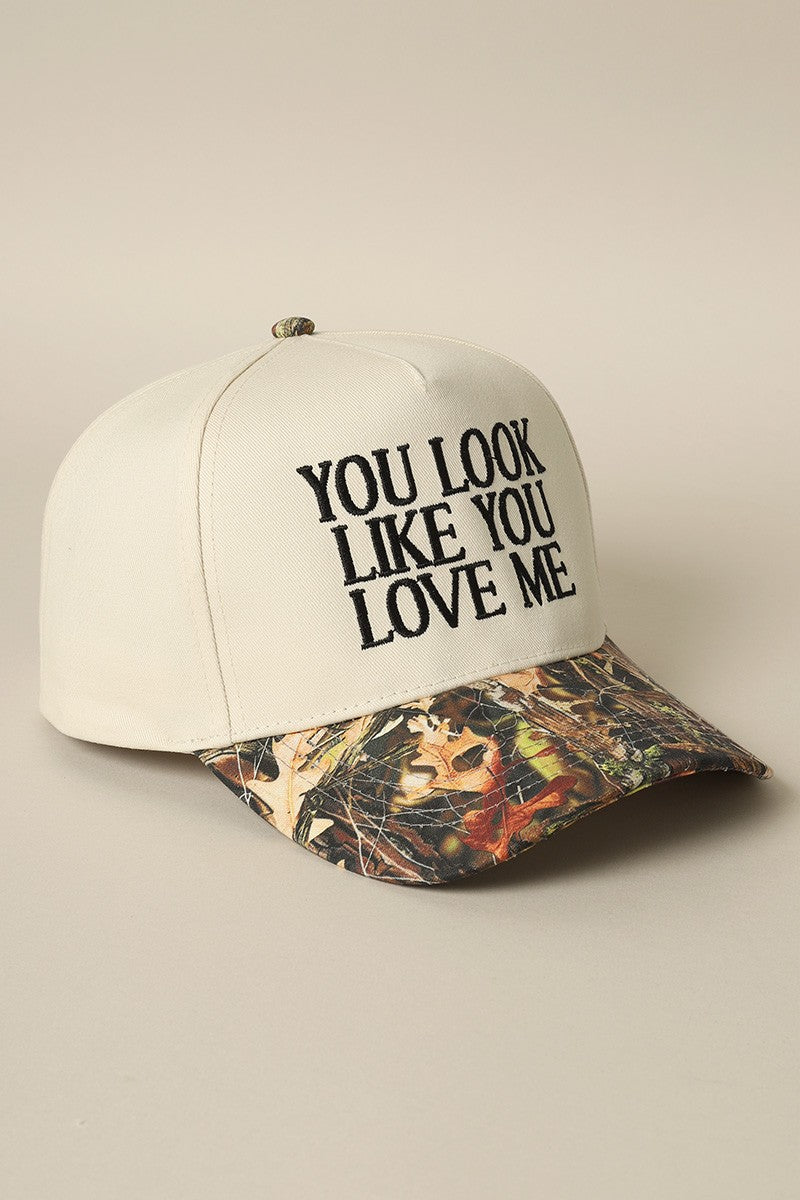 You Look Like You Love Me Embroidery Camo Trucker Hat 2-LCAP5276MR