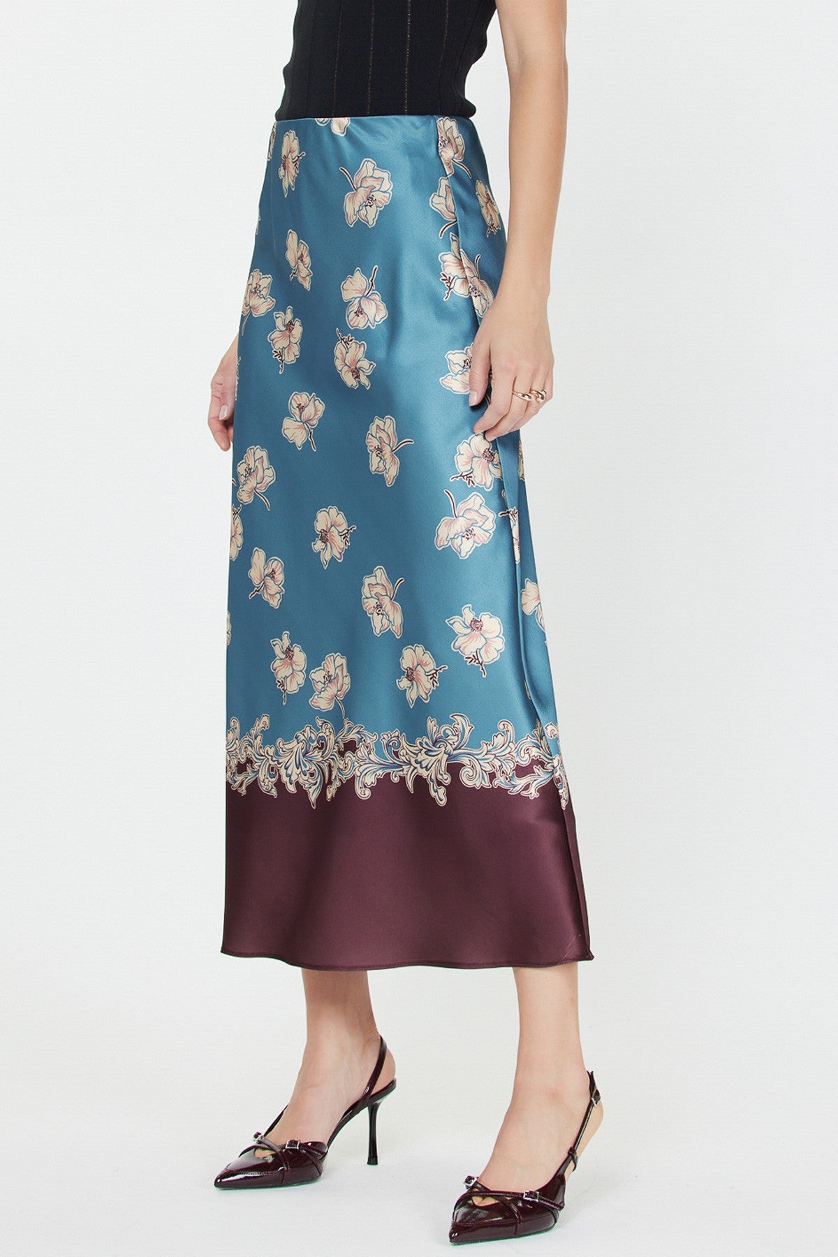 Floral Printed Midi Skirt 2550093-2