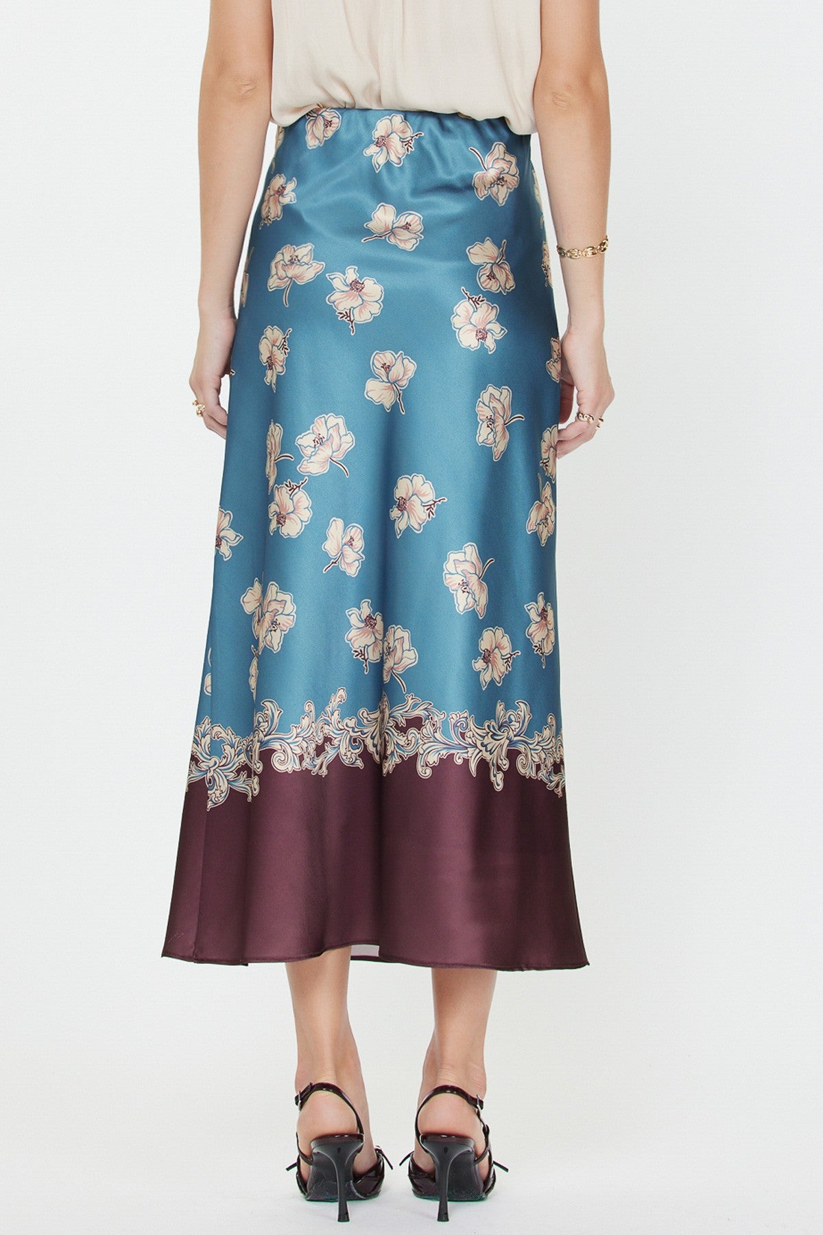 Floral Printed Midi Skirt 2550093-2