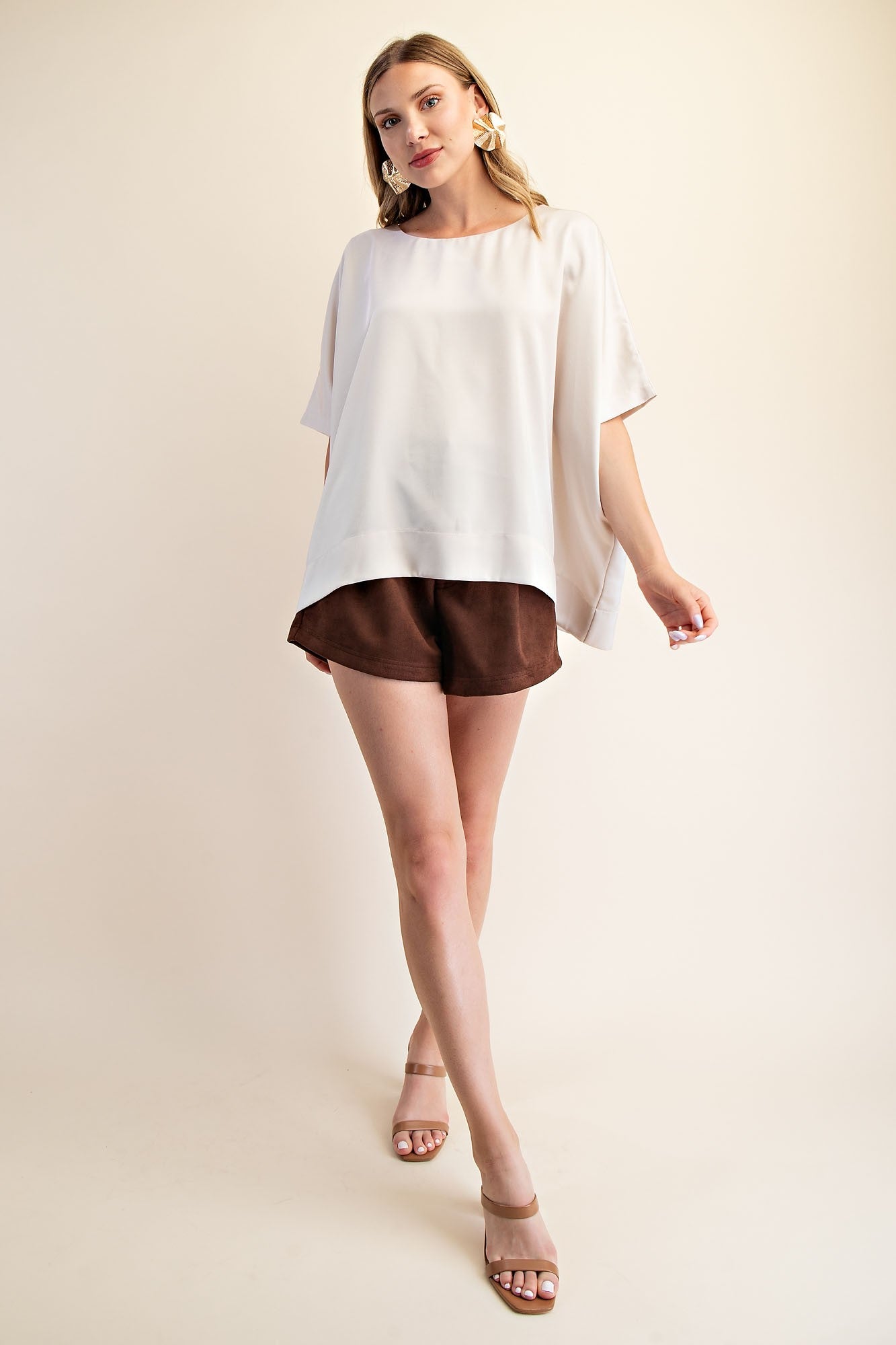 Round Neck Oversized Top GT9244