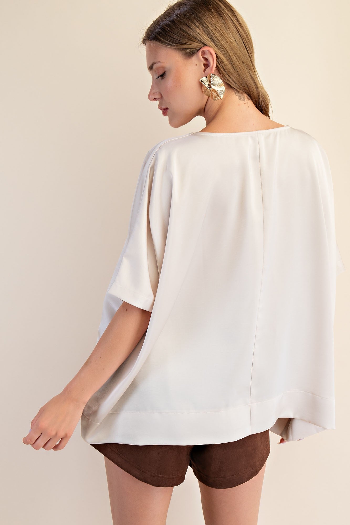 Round Neck Oversized Top GT9244