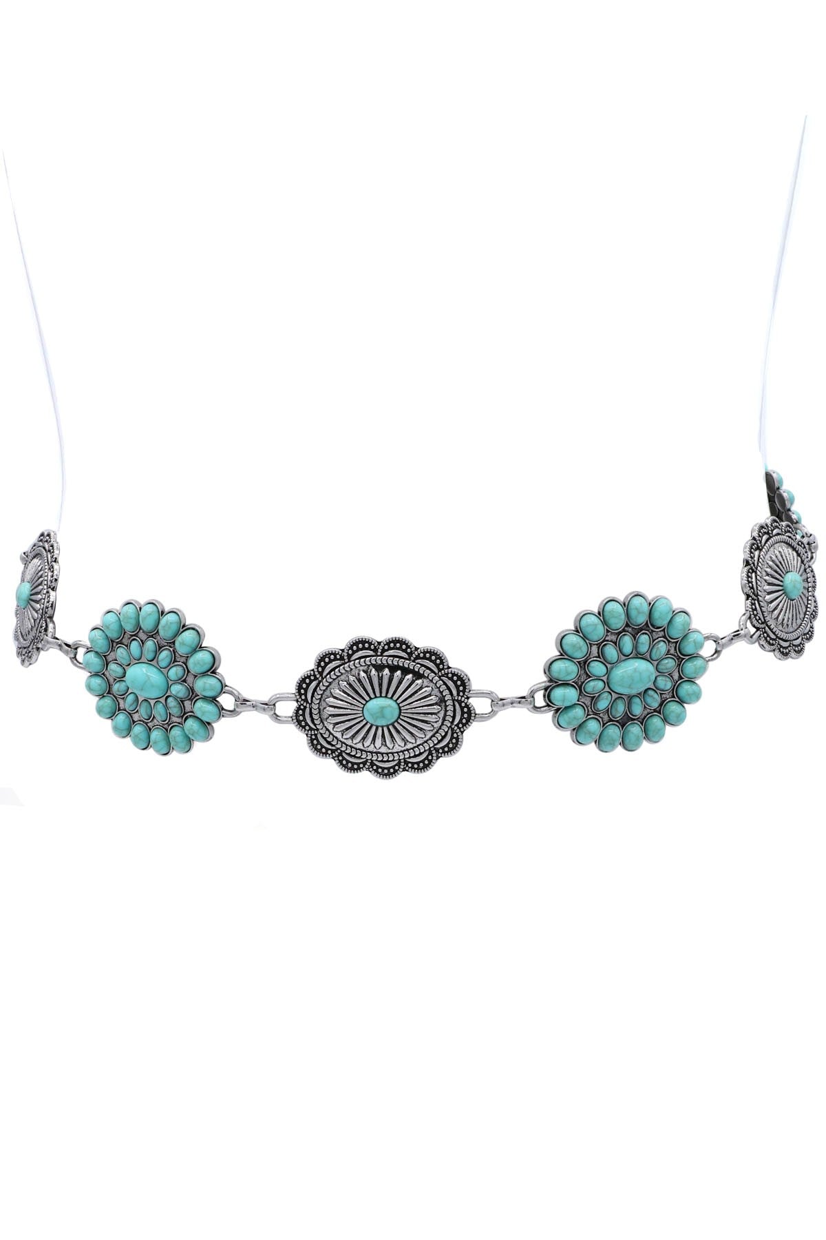 Metal Boho Bloom Metal Chain Belt 47117-BT