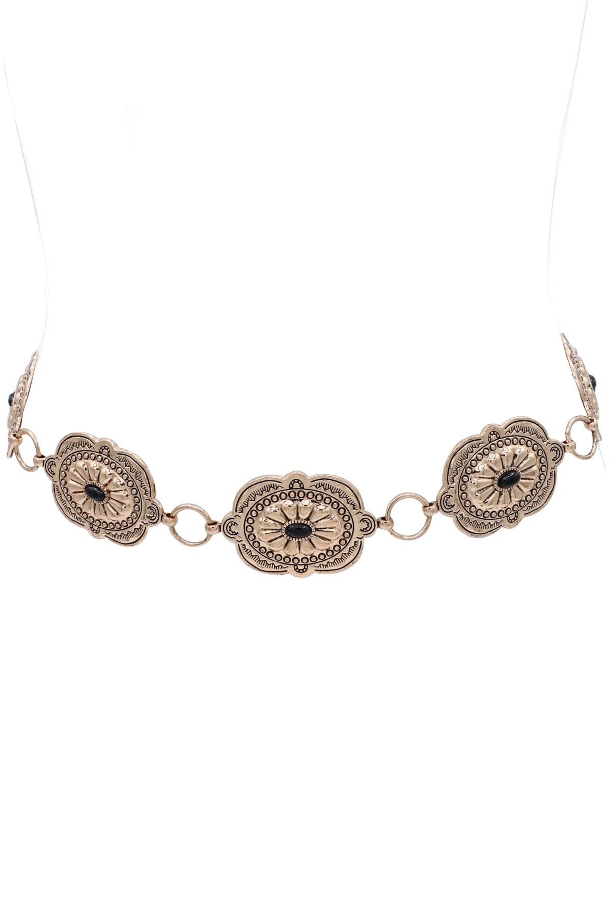 Western Chic Metal Accent Floral Concho Belt 47162-BT