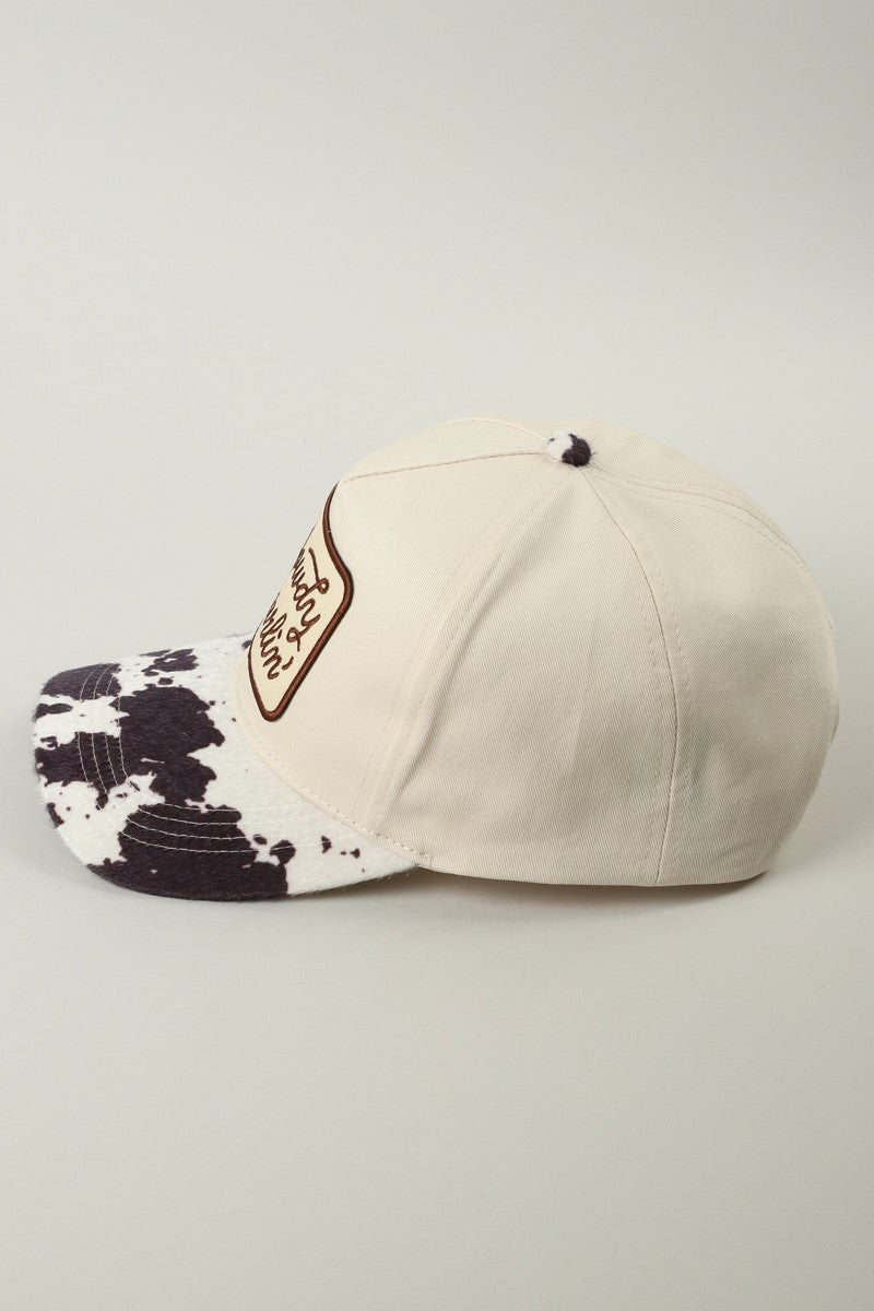 Howdy Darlin Embroidered Animal Print Trucker Hat 2-LCAP6037