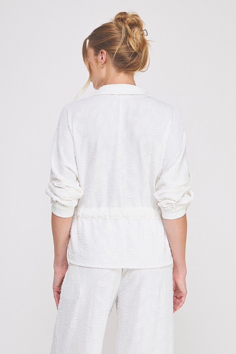 Jacquard Utility Blouse AT9596
