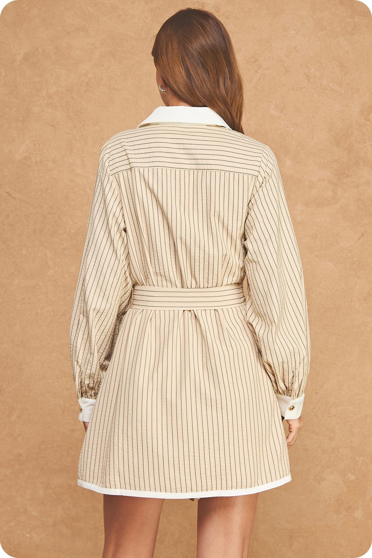 Belted Mini Dress SSB-D-11950-JK