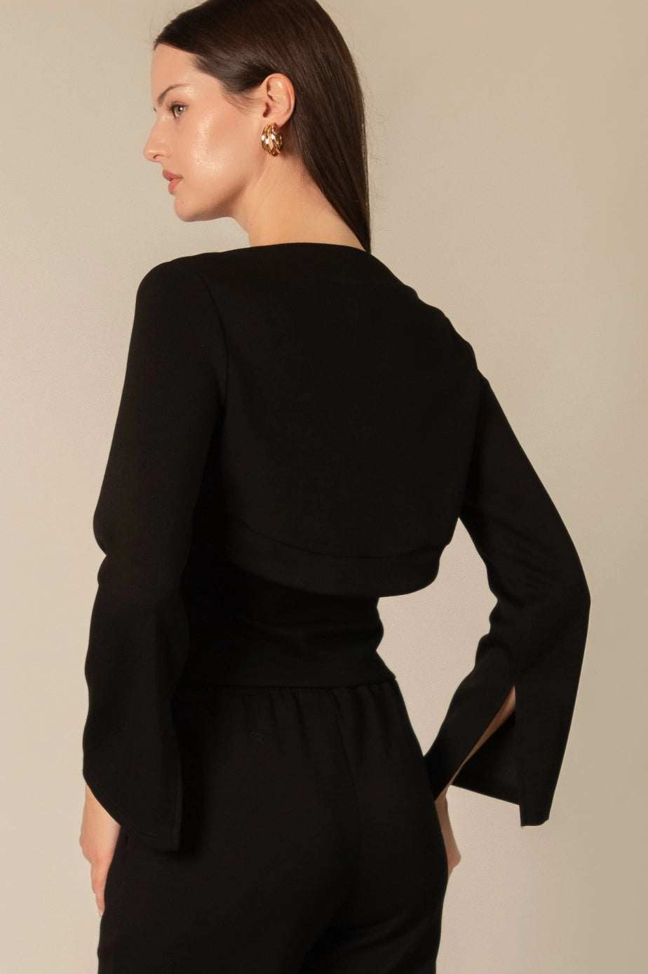 Modal Cropped Bolero Cardigan PJ70345