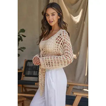 Solid Knit Tie Front Top 72538/800808