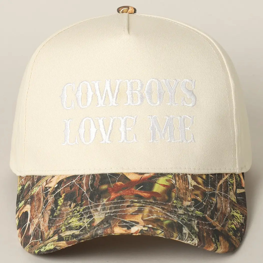 Cowboys Love Me Embroidery Camo Two-Tone Cap 2-LCAP4989MR