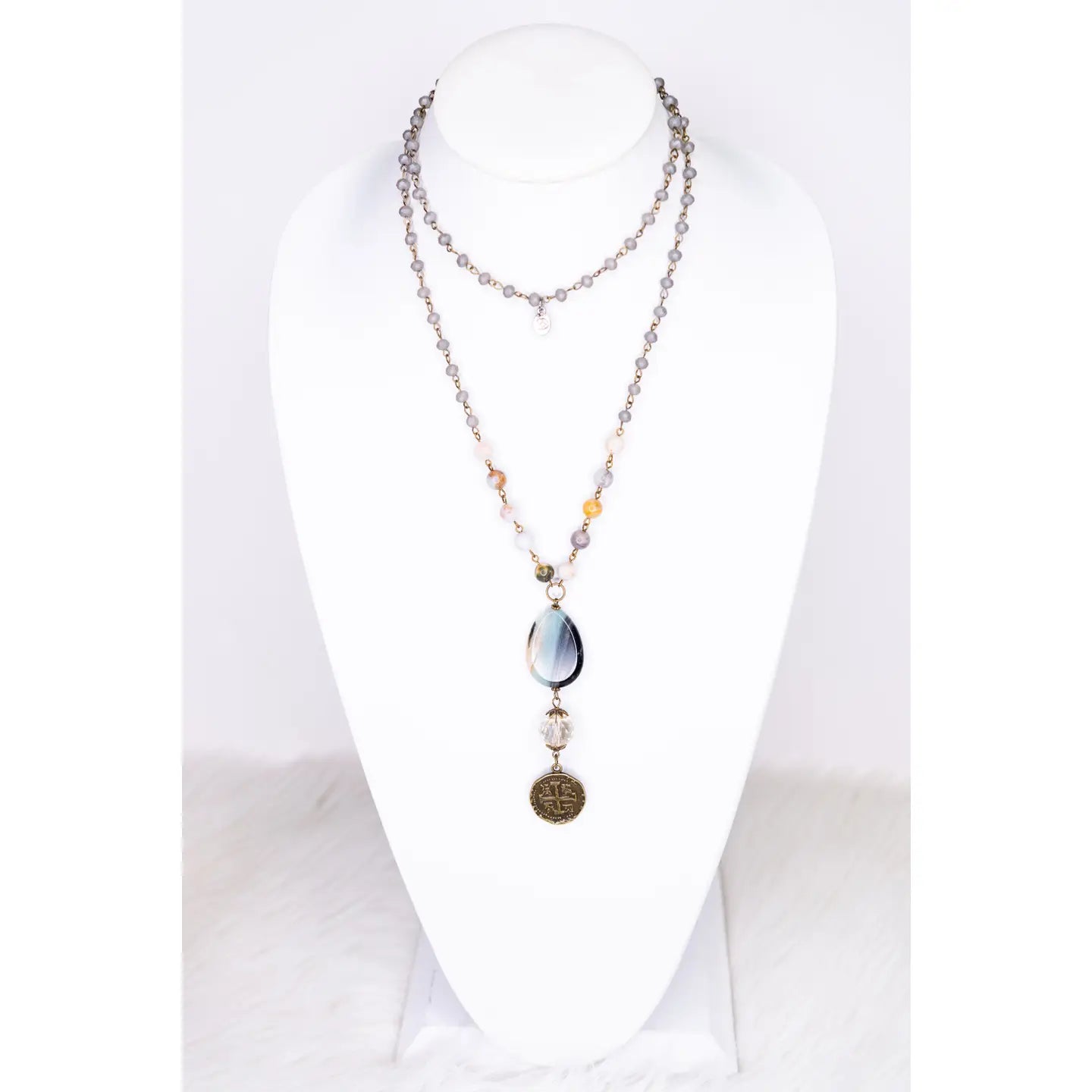 Alexis Necklace in Grey 56831