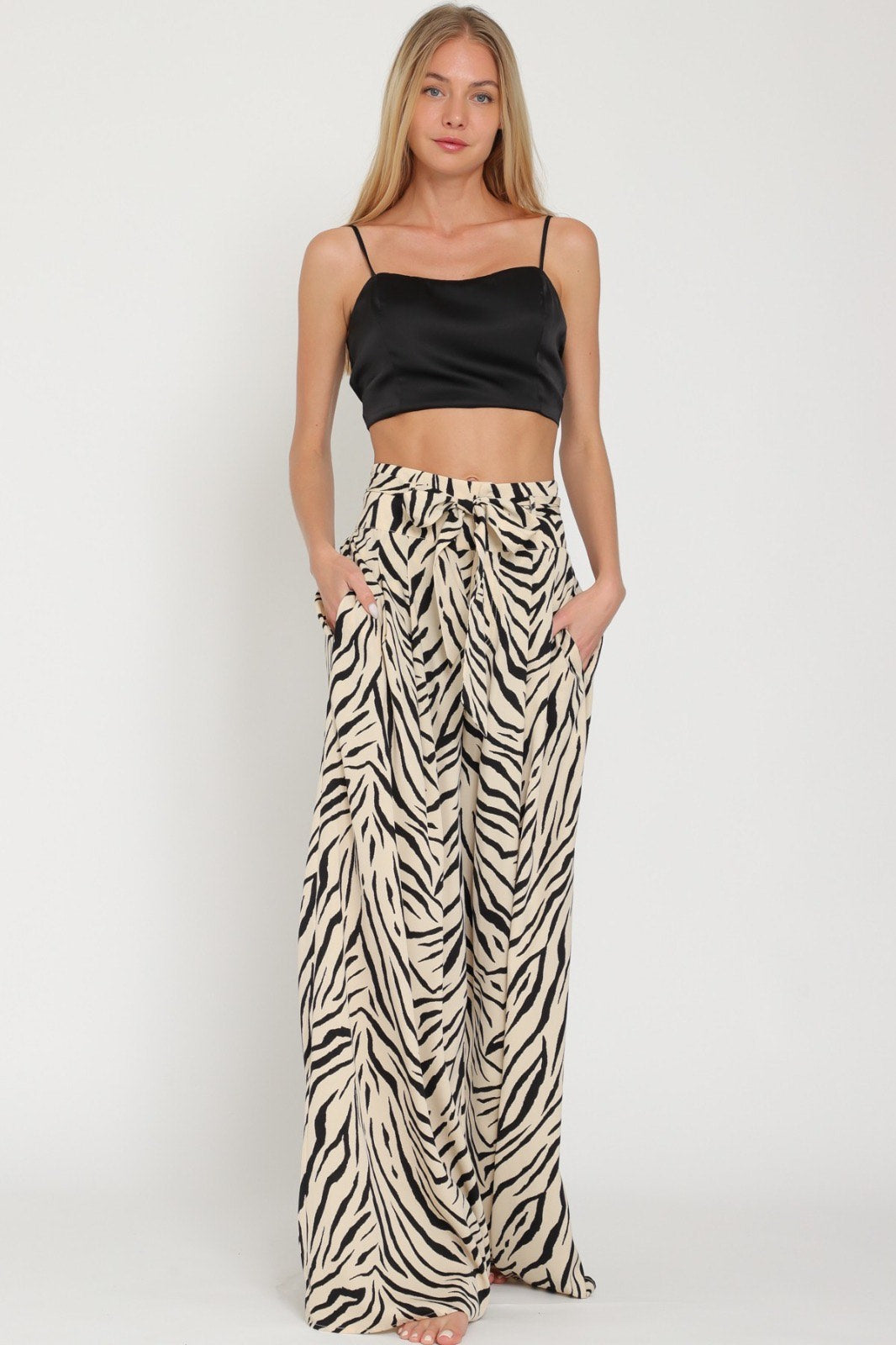 High Waisted Belted Long Pants RA92057Y