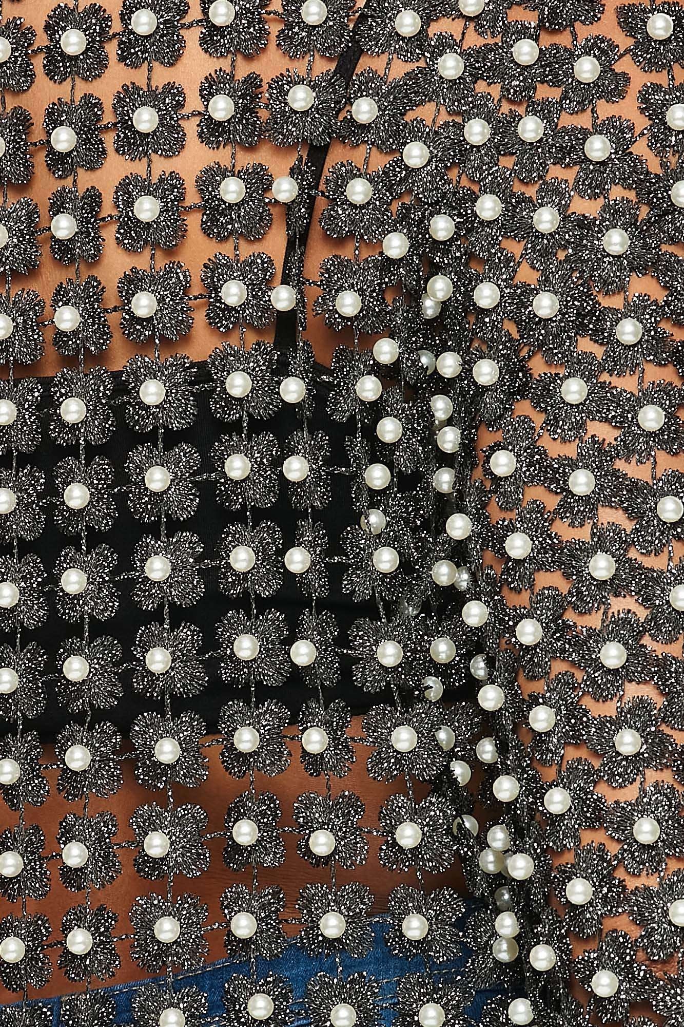 Beads Point Crochet Top AR203T