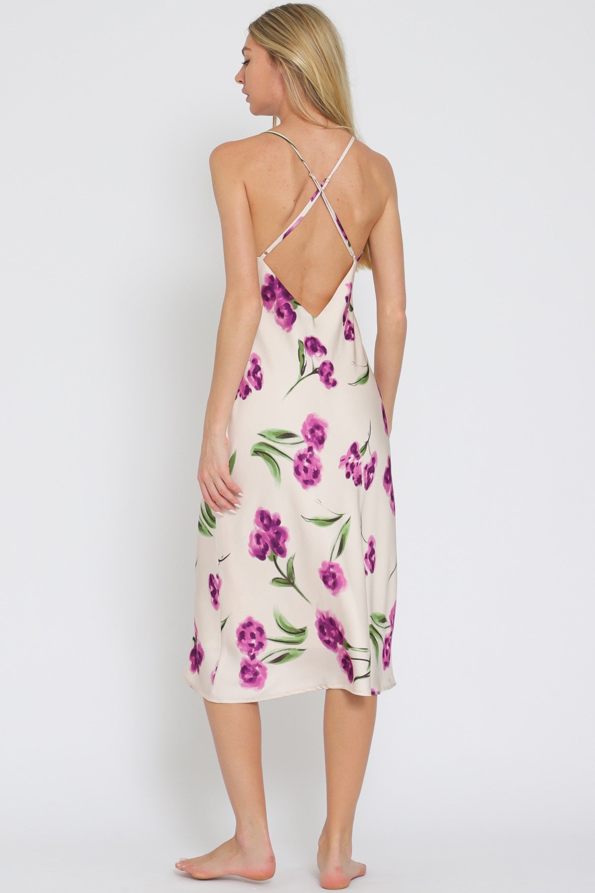 Cowl Slip Midi Dress DA31279H