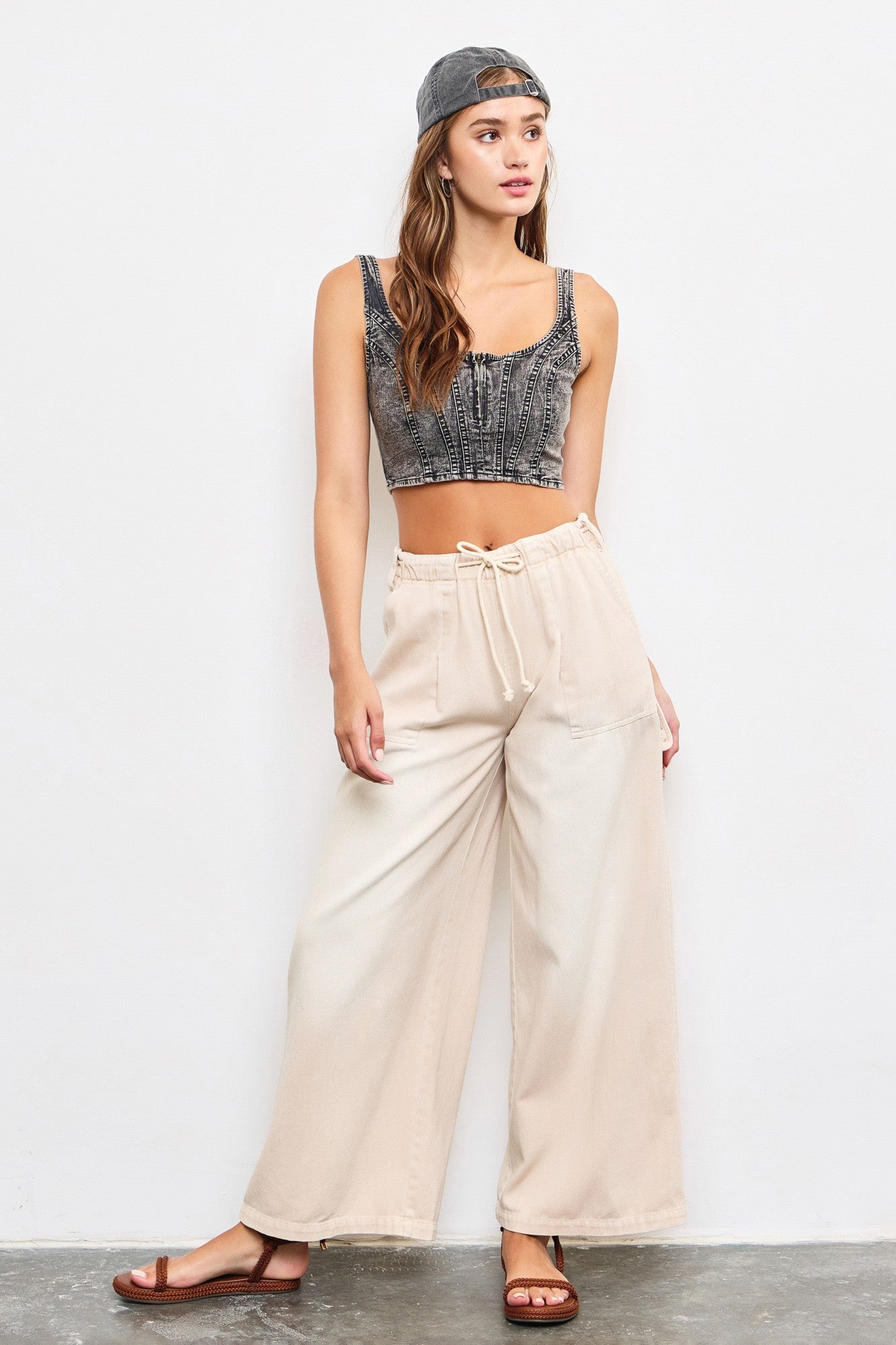 Wide Leg Denim Pants DS0498