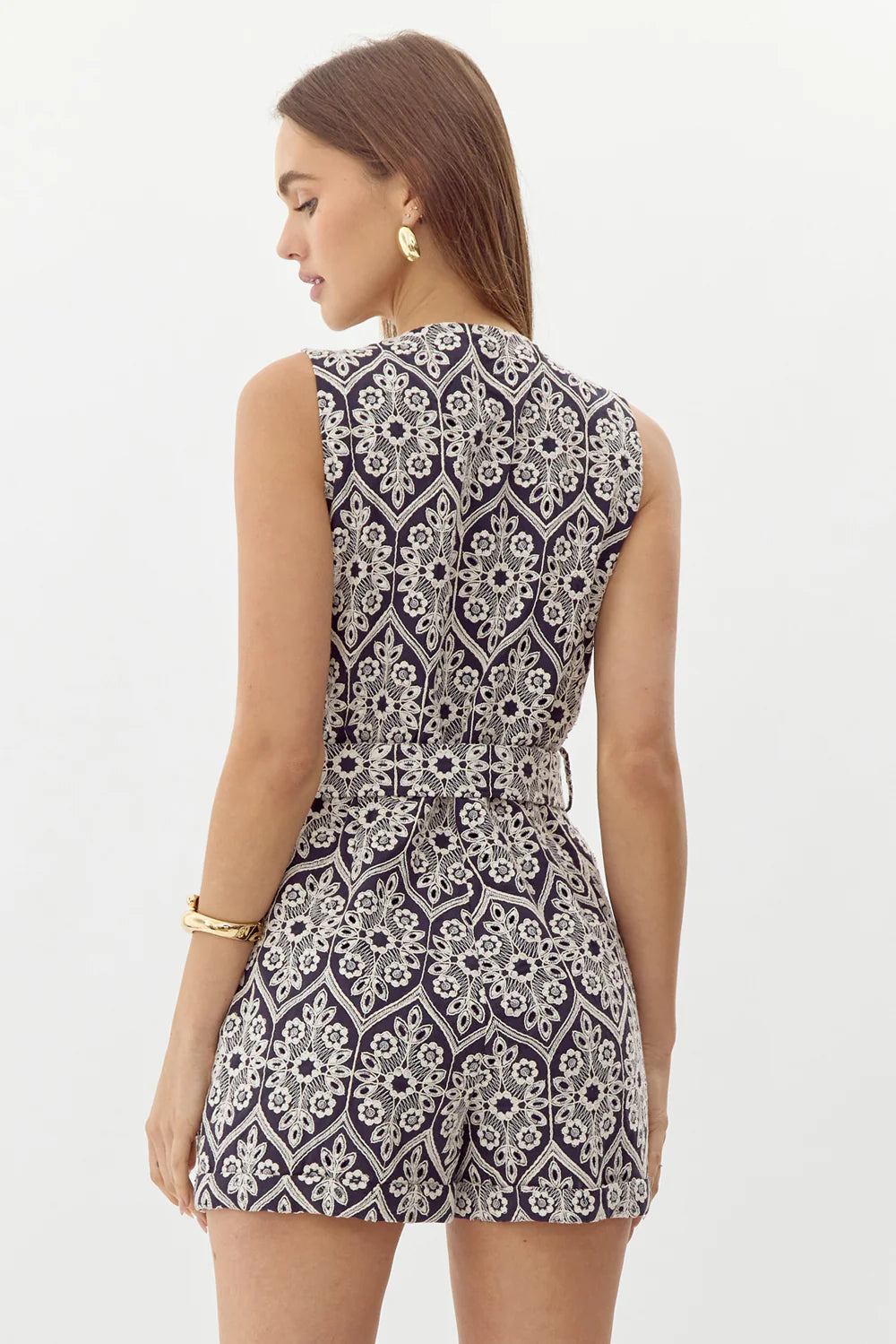 Katrina Embroidered Romper F246P6424