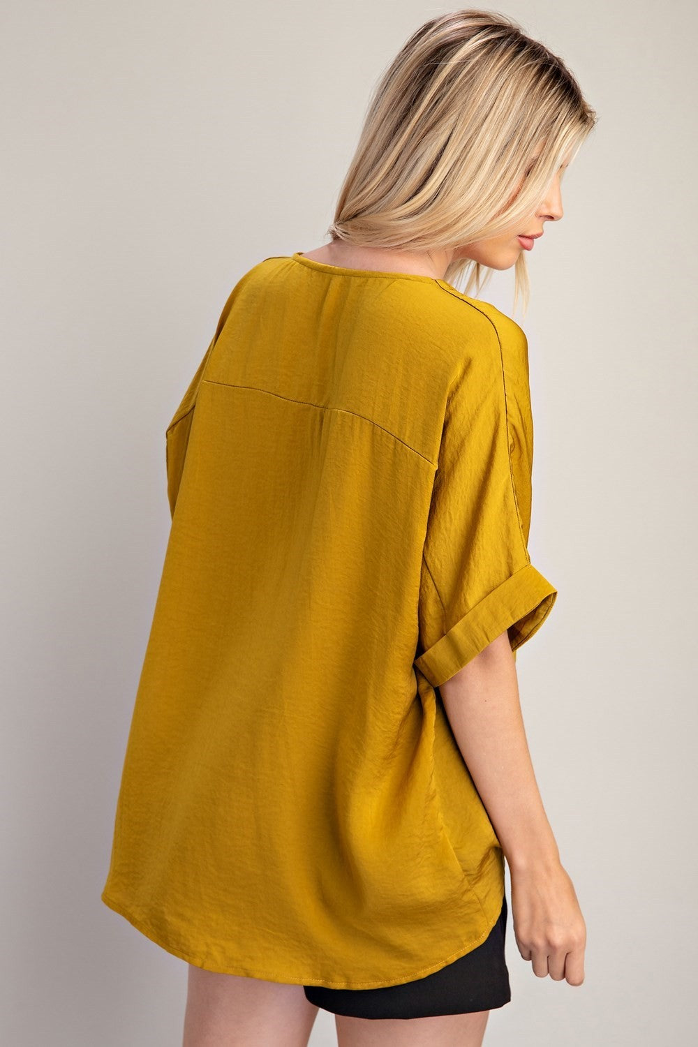 Penelope V-Neck High Low Blouse GT8305