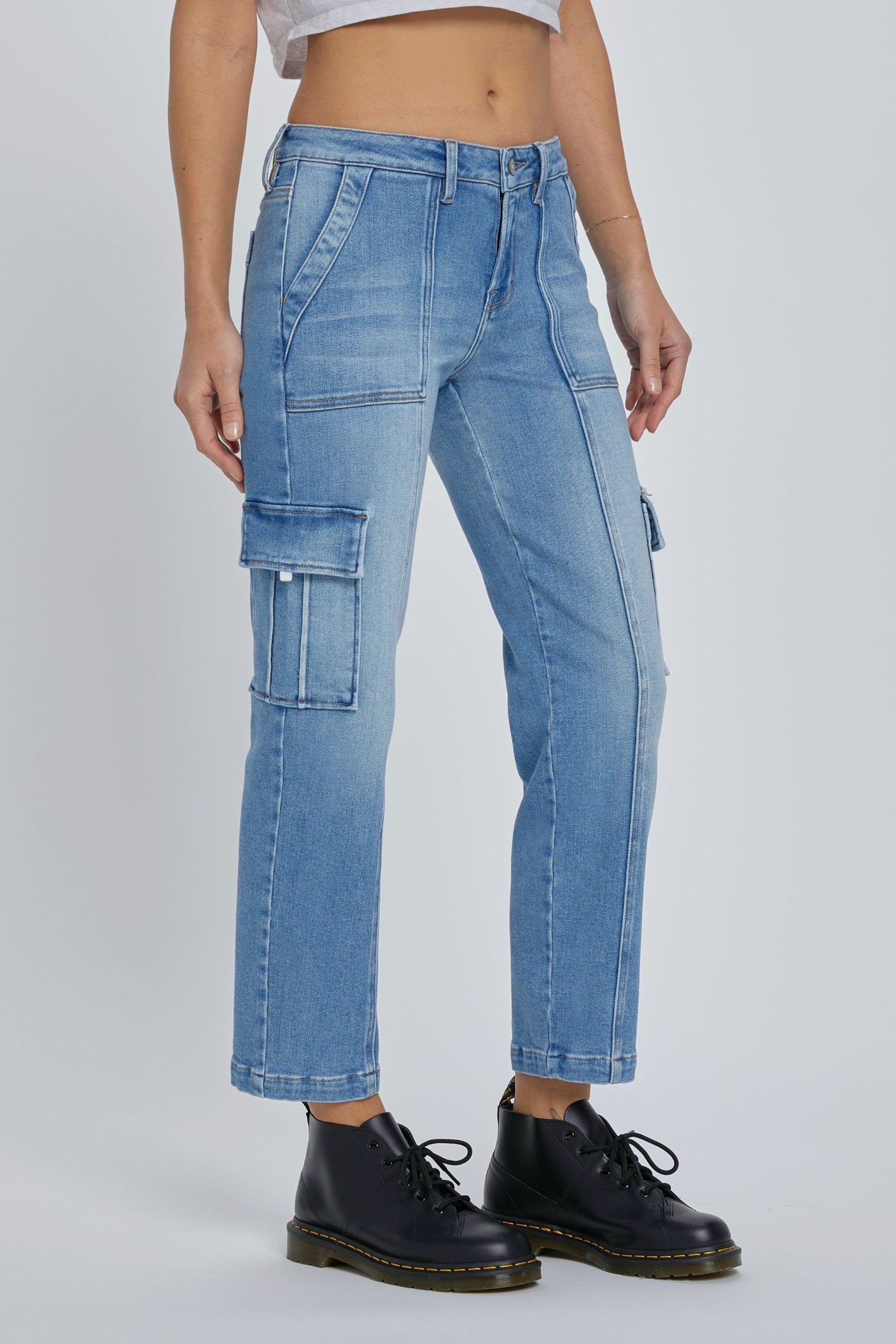 Cropped Stretch Cargo Straight Jean HD1459ST-ML