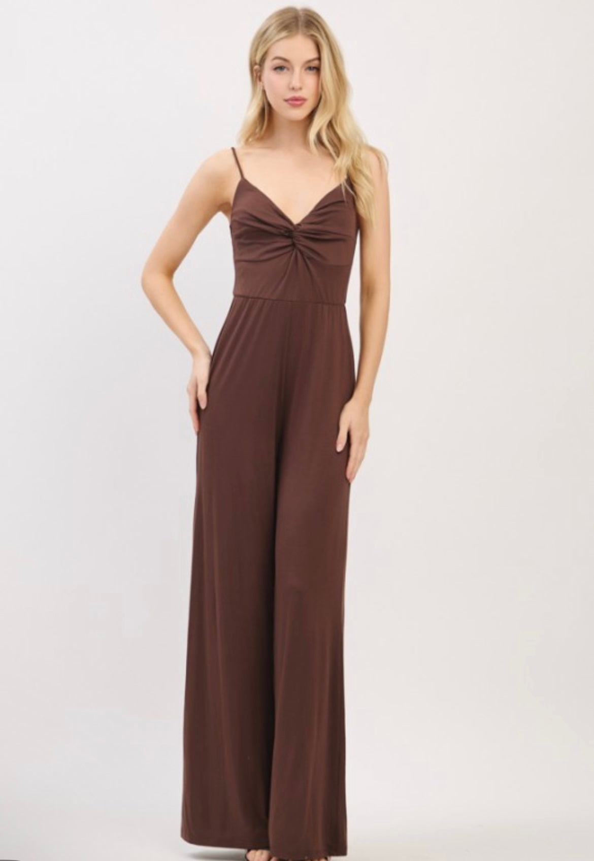 Twisted Detail Palazzo Slip Jumpsuit JR56656