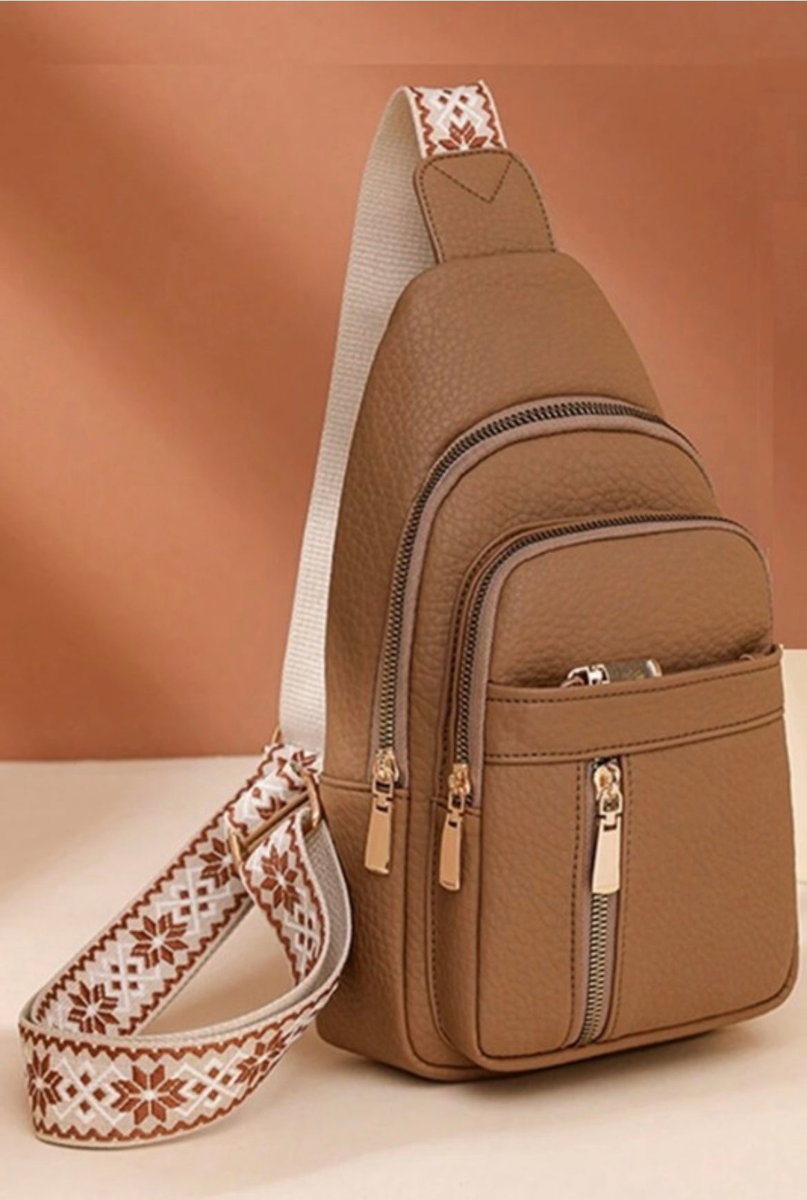 Vegan Leather Crossbody Sling Chest Pack U-284