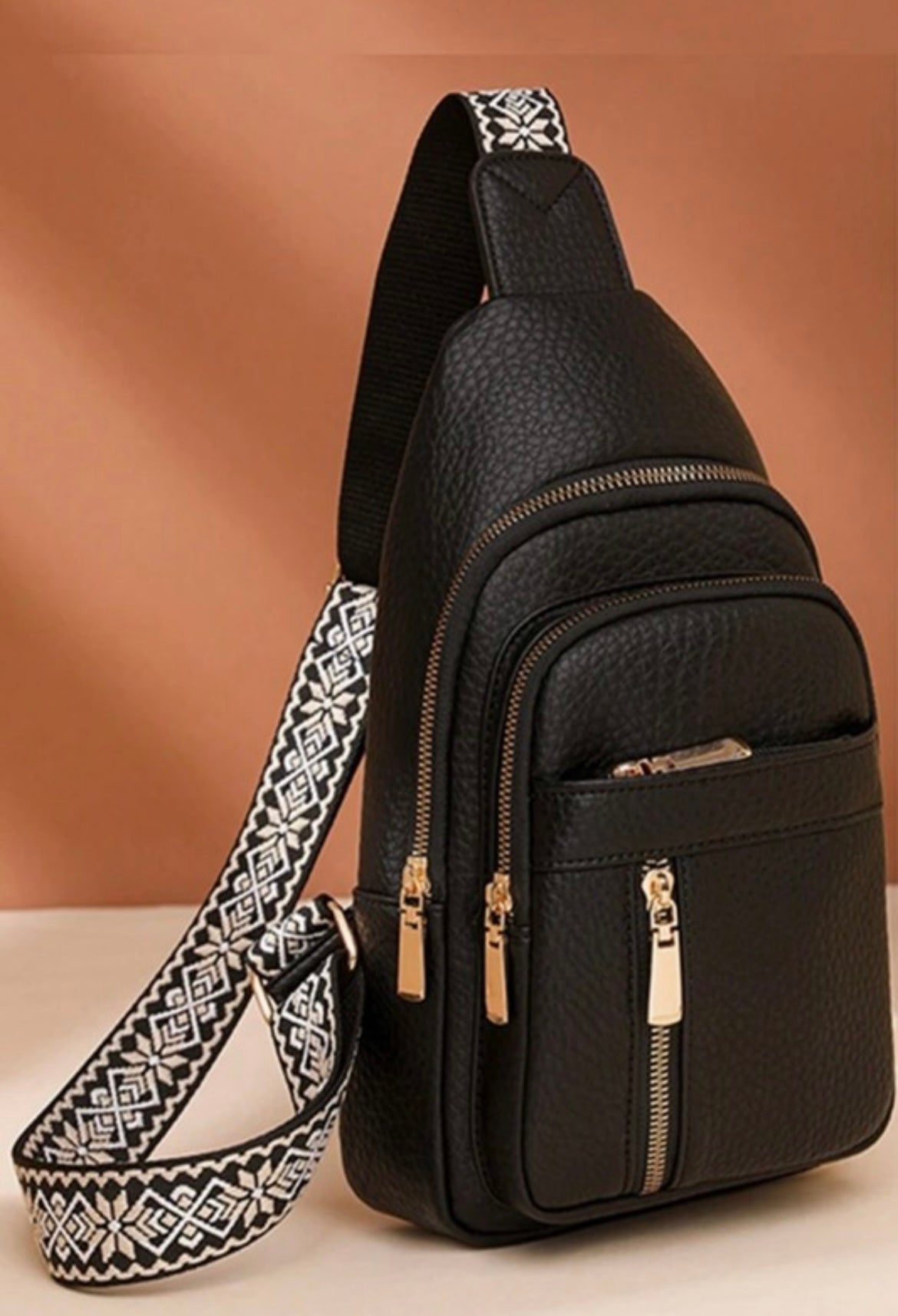 Vegan Leather Crossbody Sling Chest Pack U-284