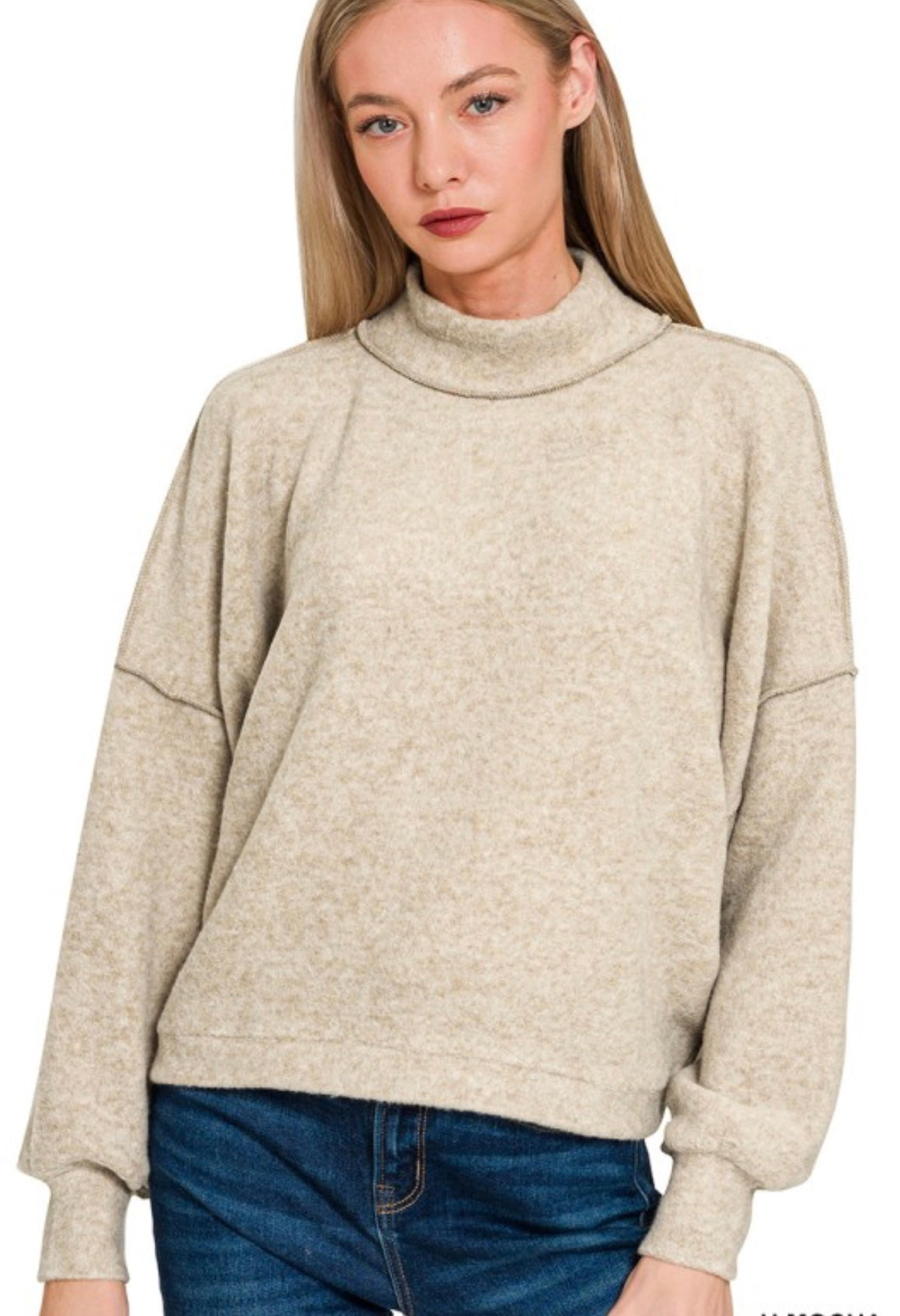 Brushed Melange Hacci Sweater HT-2203A