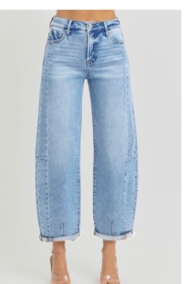High Rise Barrel Jeans RDP5933