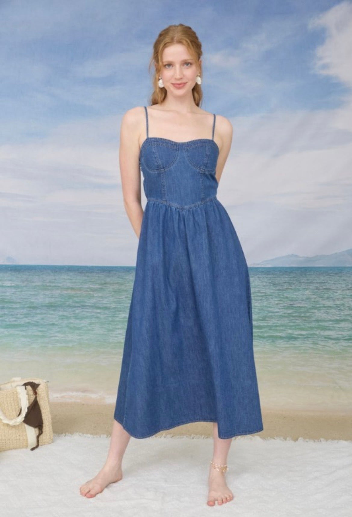 Sweetheart Denim Dress TWS1244