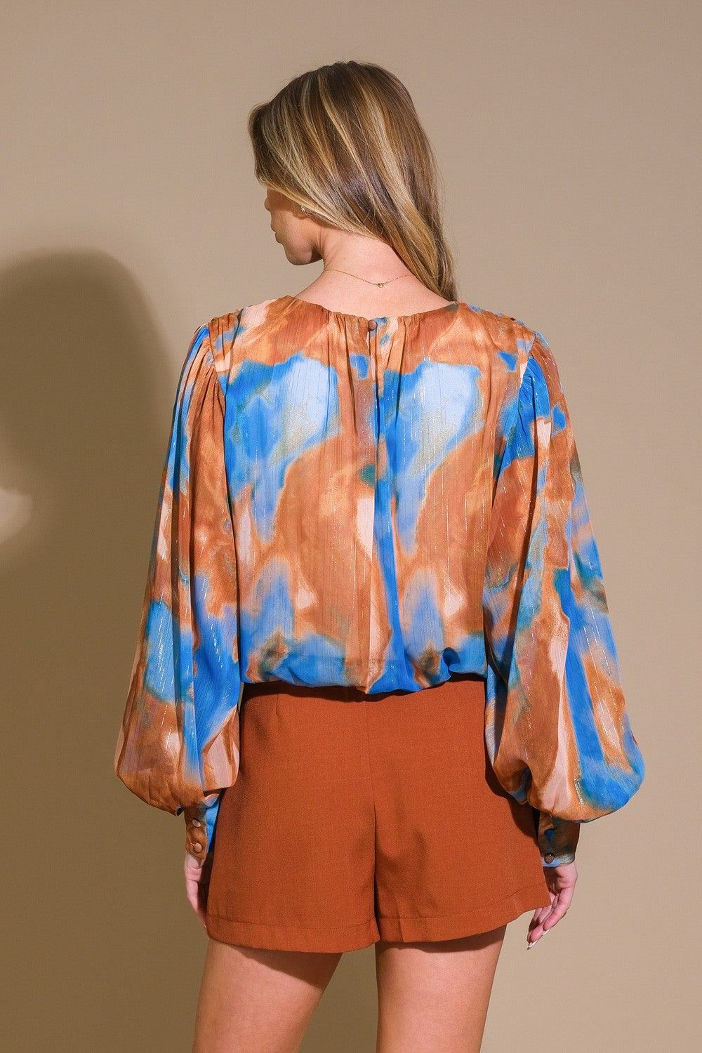 Printed Woven Top IT13286