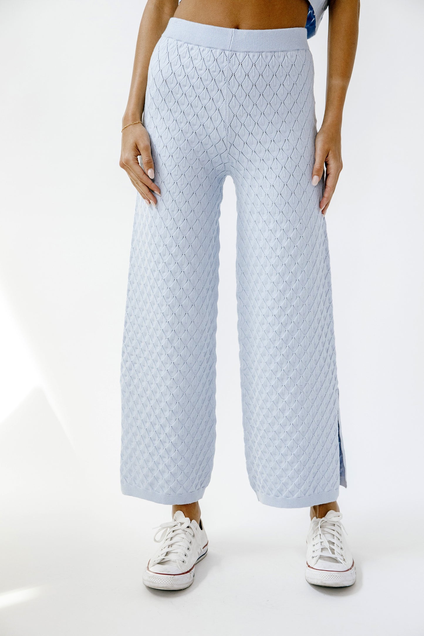 Diamond Knit High Waist Pants LP2346