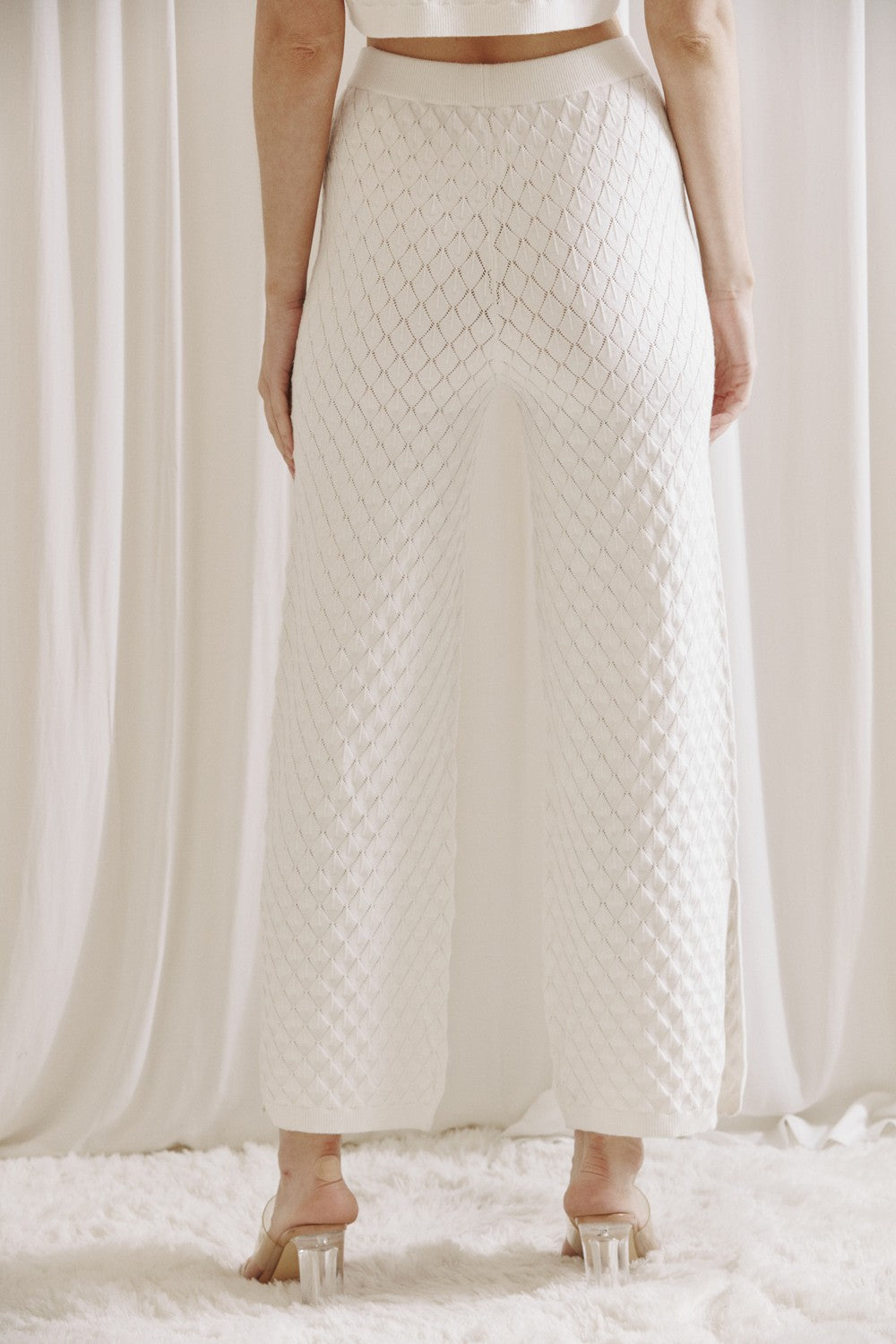 Diamond Knit High Waist Pants LP2346