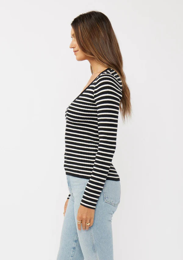 Miranda Striped Sweater I-51119K-TAK