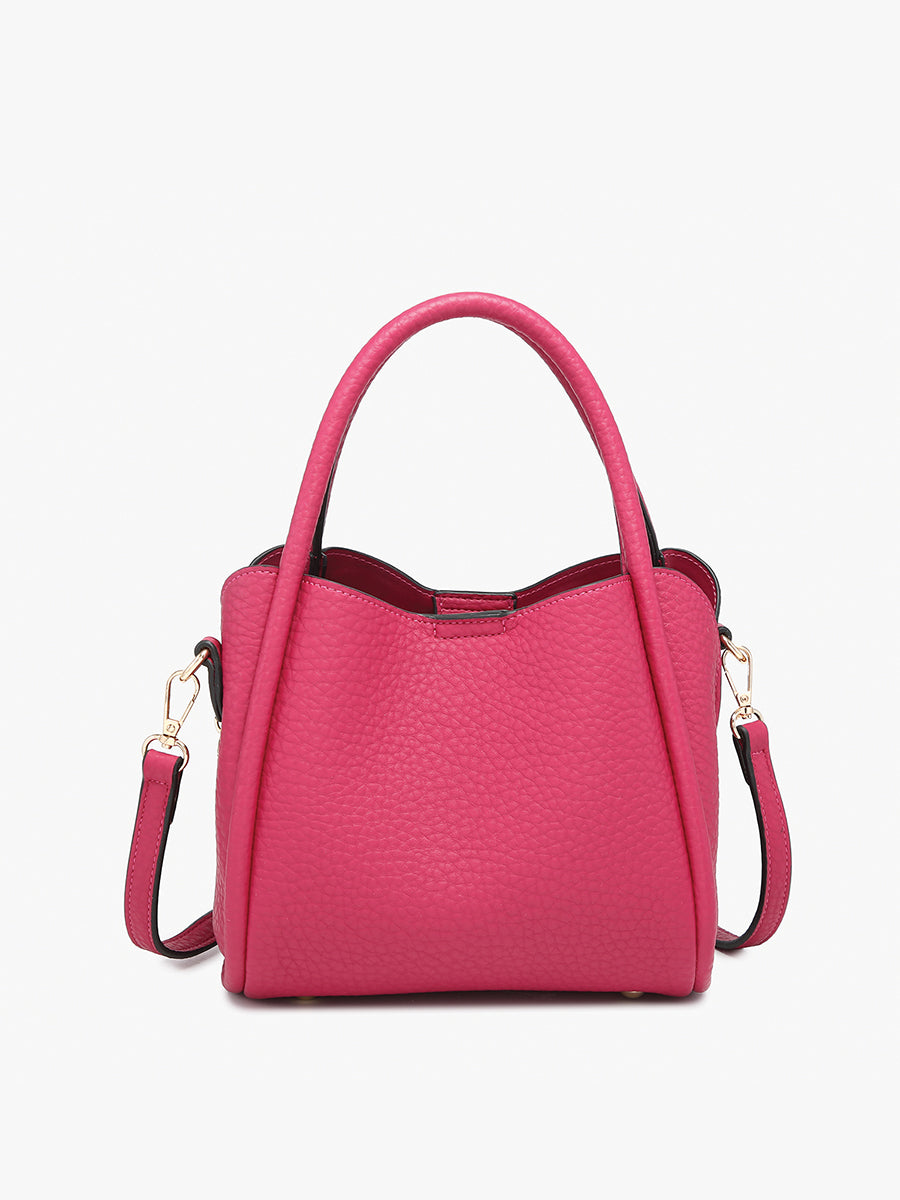 Ruby 3-Compartment Satchel w/ Dual Handles M2533