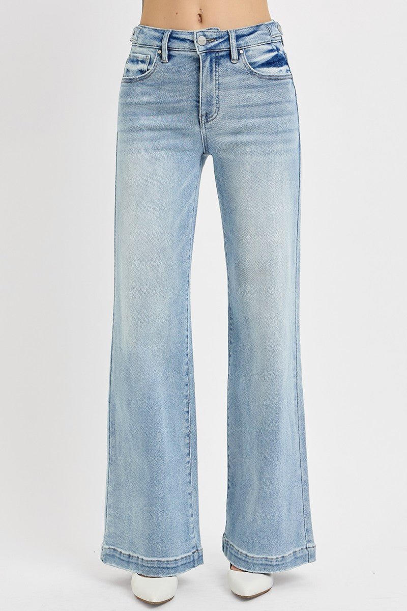 Tummy Control High Rise Wide Leg Jeans RDP5986